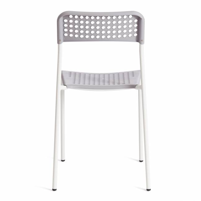 Стул Adde/Адде (мод. C-049)/1 шт. в упаковке металл/пластик, серый/белый, 39х49х78см серый, белый металл/пластик