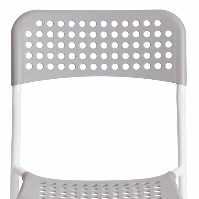 Стул Adde/Адде (мод. C-049)/1 шт. в упаковке металл/пластик, серый/белый, 39х49х78см серый, белый металл/пластик