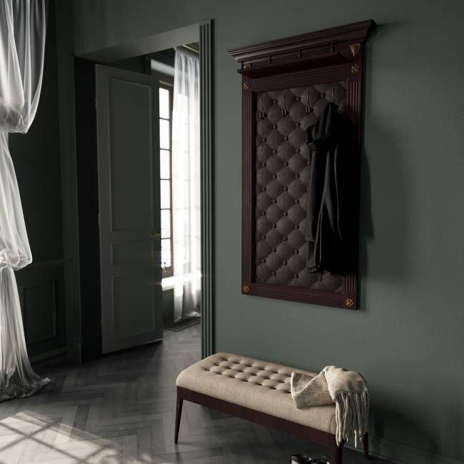 Вешалка в прихожую Сильвия Н3 экокожа корич./темно-корич. Вешалка в прихожую Сильвия Н3 экокожа корич./темно-корич.