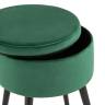 Пуф Клайс с ящиком велюр зелёный