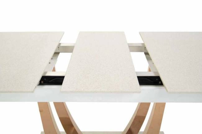 Стол обеденный "DT1050-1", раскладной, белый/золото