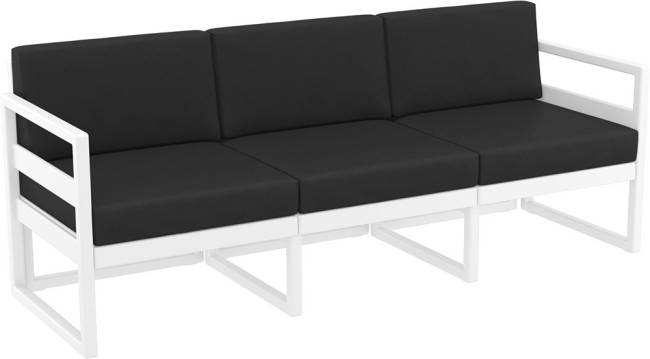 Комплект пластиковой мебели Mykonos XL белый, черный Комплект пластиковой мебели Mykonos XL белый, черный