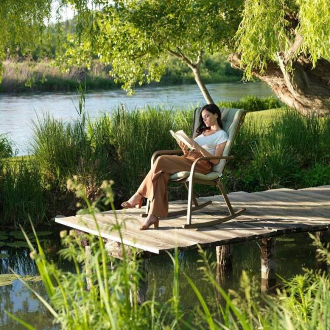 Кресло-качалка пластиковое Folio тортора 720х810-925х1190-1125 мм