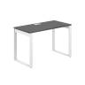 AG.101.AN.L.72.WH  / Стол 1200х600х750 / профиль О-образный: 70х20 белый; лючок: серебро; столешница: антрацит