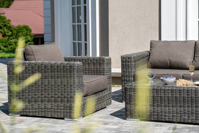 "Боно" лаунж-зона из искусственного ротанга, цвет графит "Боно" лаунж-зона из искусственного ротанга, цвет графит