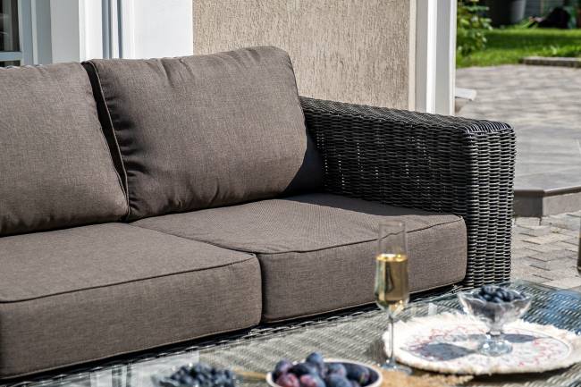 "Боно" лаунж-зона из искусственного ротанга, цвет графит "Боно" лаунж-зона из искусственного ротанга, цвет графит