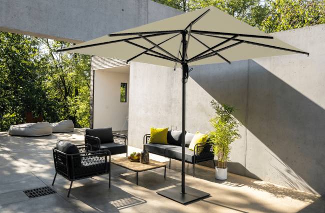 Зонт профессиональный 3х3 м Napoli Standard антрацит, слоновая кость 3000х3000 мм Зонт профессиональный 3х3 м Napoli Standard антрацит, слоновая кость 3000х3000 мм