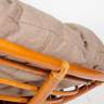 Кресло-качалка PAPASAN/ПАПАСАН w 23/01 B /с подушкой/ 115х78х104 см, Cognac (коньяк), экошерсть Коричневый, 1811-5 Cognac (коньяк)