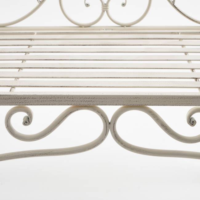 Скамья Secret de Maison BEAUJOLAIS (mod. PL08-8574) металл, 136х46х96см, белый антик (antique white) белый металл