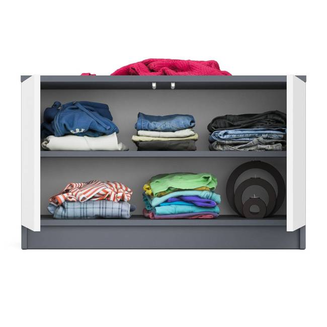 Тумба/антресоль Мори МА900.1 цвет графит/белый Тумба/антресоль Мори МА900.1 цвет графит/белый