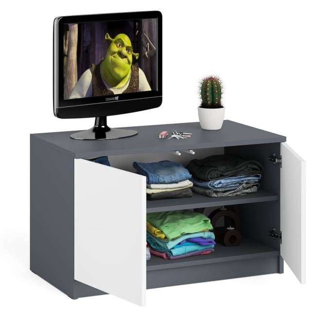 Тумба/антресоль Мори МА900.1 цвет графит/белый Тумба/антресоль Мори МА900.1 цвет графит/белый