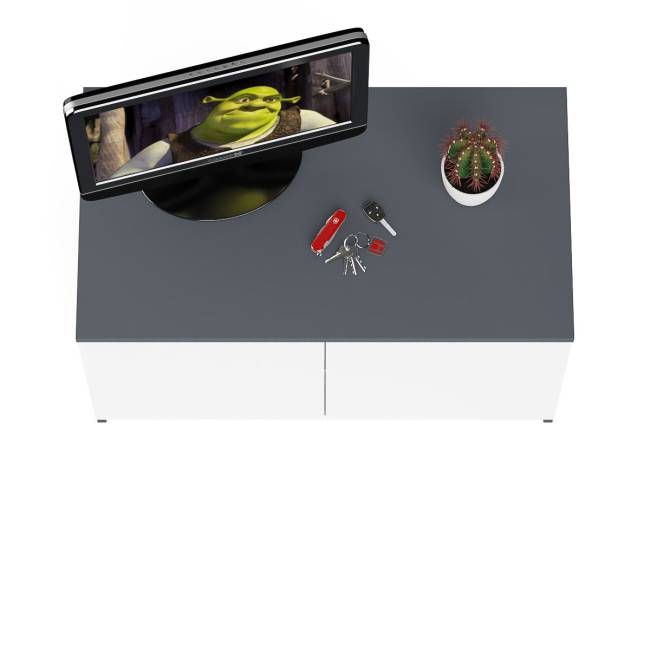 Тумба/антресоль Мори МА900.1 цвет графит/белый Тумба/антресоль Мори МА900.1 цвет графит/белый