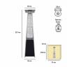 Уличный газовый обогреватель Aesto A-04Т, черный