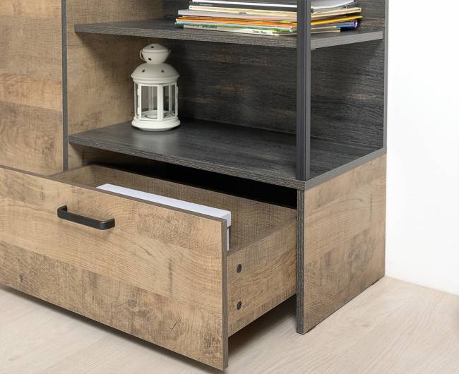 Две высоких тумбы для обуви и тумба-комод Трувор цвет дуб гранж песочный/интра Две высоких тумбы для обуви и тумба-комод Трувор цвет дуб гранж песочный/интра