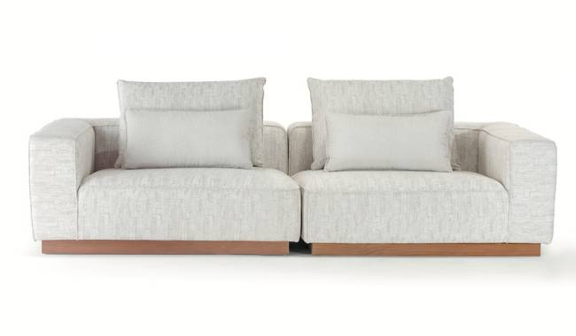 Диван модульный с подушками Don тик, бежевый 2600х1100х620 мм