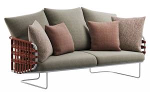 Диван плетеный мягкий Nido белый, 14, 6/10, 1/5, 6/5 2060х1000х1000 мм Диван плетеный мягкий Nido белый, 14, 6/10, 1/5, 6/5 2060х1000х1000 мм