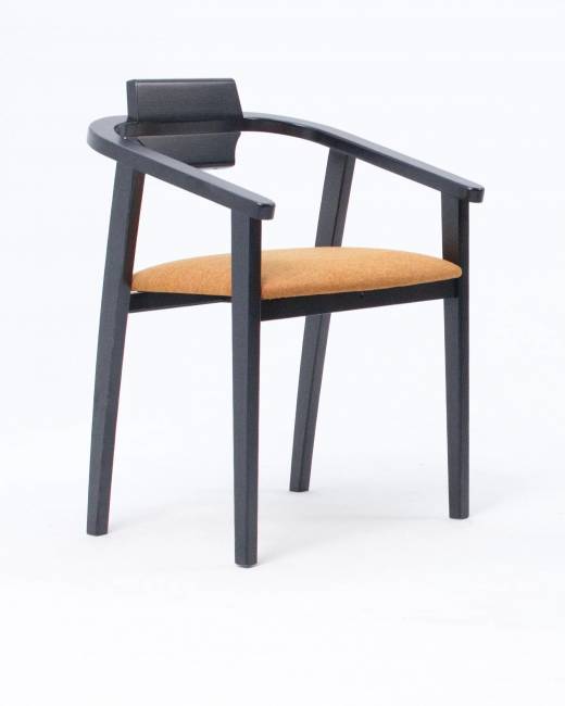 Стул-кресло Челси ПМ чёрный/карри