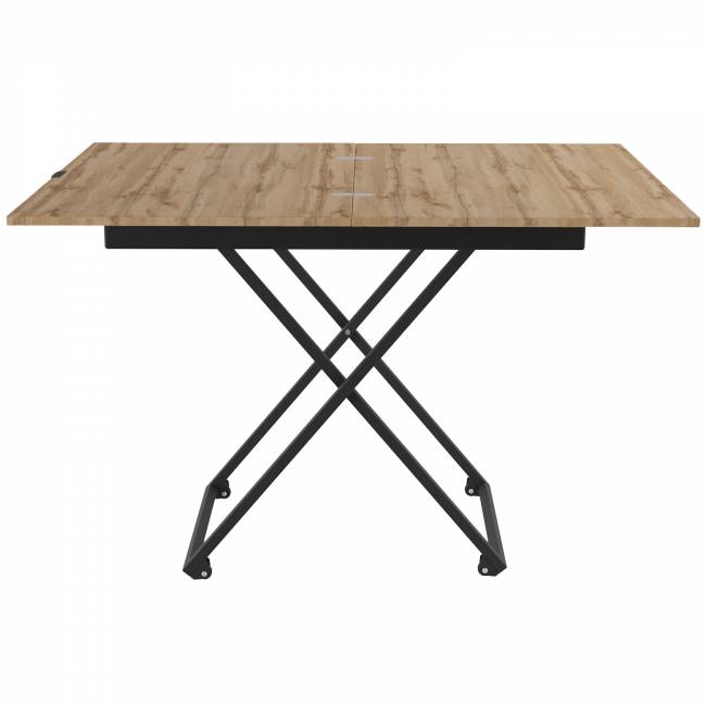 Стол универсальный трансформируемый АНДРЭ Loft ЛДСП дуб вотан/чёрный