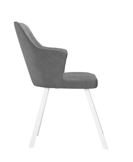 Стул DikLine 345 C56 серый, ножки белые