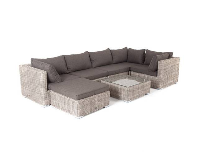 "Лунго" трансформирующаяся лаунж-зона из искусственного ротанга, цвет бежевый "Лунго" трансформирующаяся лаунж-зона из искусственного ротанга, цвет бежевый