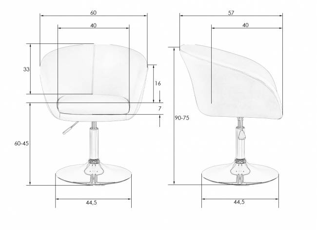 Кресло дизайнерское DOBRIN EDISON, синий велюр (1922-20)