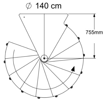 Винтовая лестница Montreal Classic d140 Белый