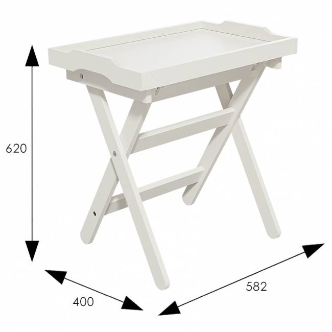 Столик с подносом Лотос молочный дуб Л Столик с подносом Лотос молочный дуб Л