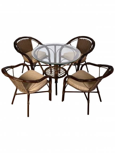 Комплект из искусственного Bali (Бали)-4 (цвет: орех)