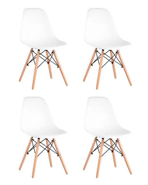 Стул Eames Style DSW белый x4 (разборный каркас)