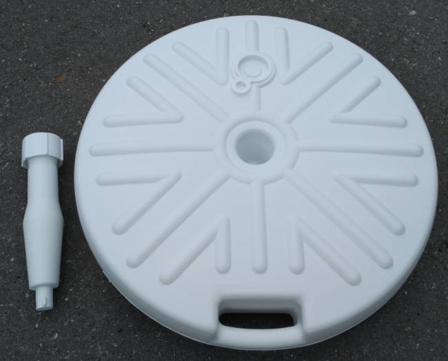 Подставка для зонта (пластик, кругая белая)