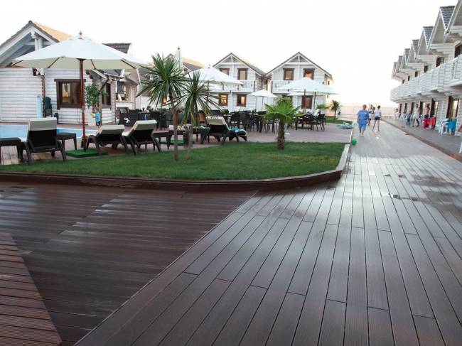 Террасная доска DARVOLEX шовная, 150*23,5*4000 мм, коричневый