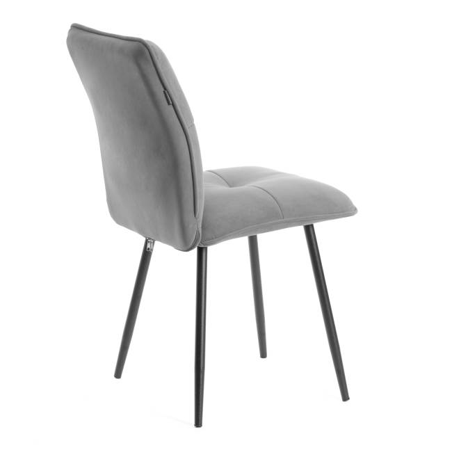 Комплект кресло+стул Свит/Sweet LT, велюр, серый/черный, 29 серый/черный флок