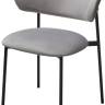 Стул ЛЕОНАРДО H-09 Светло-серый, велюр / черный каркас М-City