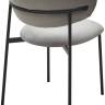 Стул ЛЕОНАРДО H-09 Светло-серый, велюр / черный каркас М-City