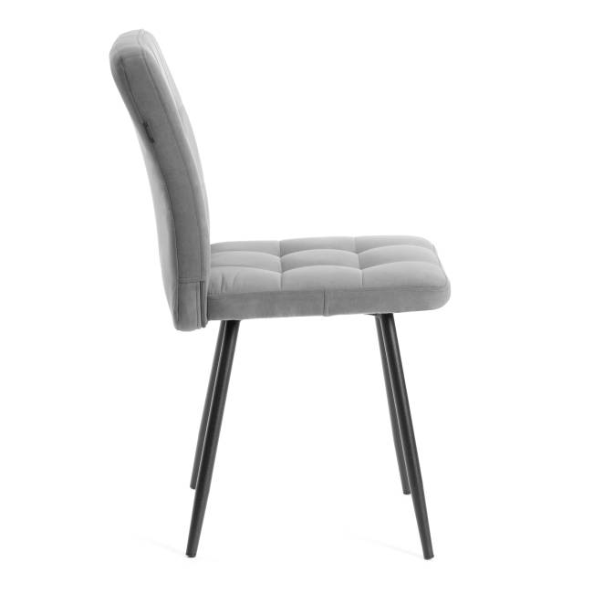 Комплект кресло+стул Медео/Medeo LT, велюр, серый/черный, 29 серый/черный флок