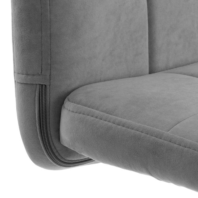 Комплект кресло+стул Медео/Medeo LT, велюр, серый/черный, 29 серый/черный флок