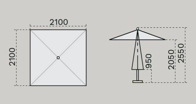 Зонт профессиональный 2.1х2.1 м Lido Starwhite белый, серебристо-серый 2100х2100 мм Зонт профессиональный 2.1х2.1 м Lido Starwhite белый, серебристо-серый 2100х2100 мм