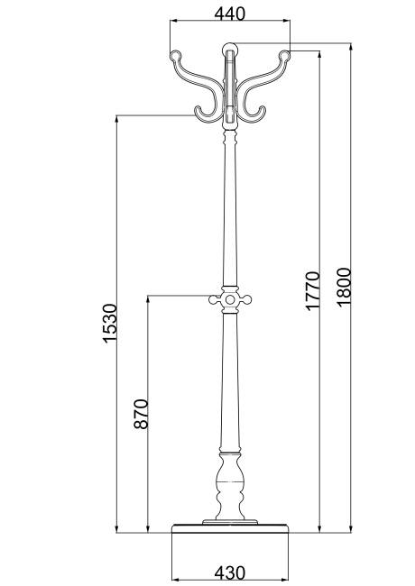 Вешалка напольная В 1Н белый