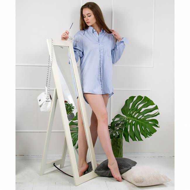 Зеркало напольное BeautyStyle 8 слоновая кость 138 см х 35 см