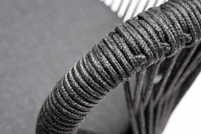 "Венето" обеденная группа на 6 персон со стульями "Милан", каркас темно-серый, роуп темно-серый "Венето" обеденная группа на 6 персон со стульями "Милан", каркас темно-серый, роуп темно-серый