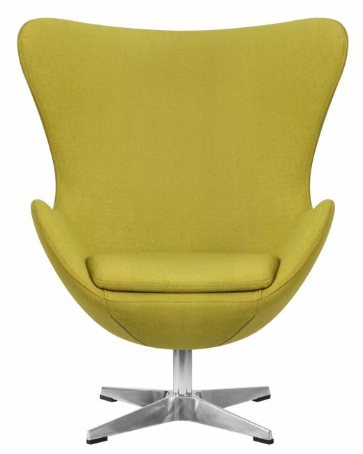 Кресло дизайнерское DOBRIN EGG, светло-зеленая ткань AF3