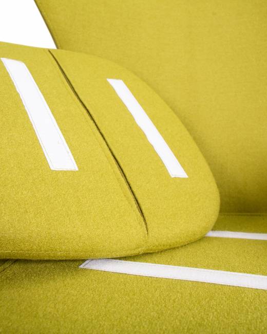 Кресло дизайнерское DOBRIN EGG, светло-зеленая ткань AF3