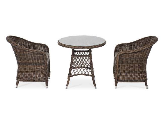 "Эспрессо - 80 R" обеденная группа плетеная, цвет коричневый