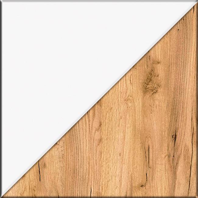 Двуспальная кровать Остин 1600 с ортопедическим основанием цвет белый шагрень/дуб крафт золотой