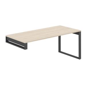 AG.001.AR.72.AN / Стол 1800х800х750 на опорную тумбу / профиль О-образный: 70х20 антрацит;  столешница: акация равелло