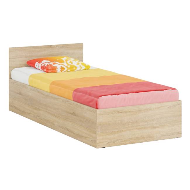 Кровать односпальная 900 со шкафом для одежды 2-х створчатым Стандарт цвет дуб сонома