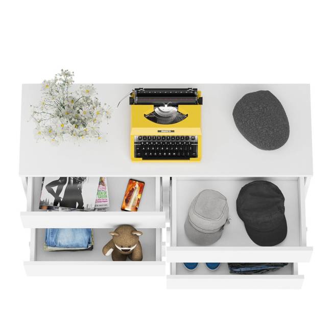 Широкий комод шесть ящиков Мори МК1200.6 цвет белый Широкий комод шесть ящиков Мори МК1200.6 цвет белый