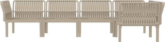 Комплект пластиковой мебели Portofino Lounge Corner бежевый, темно-серый