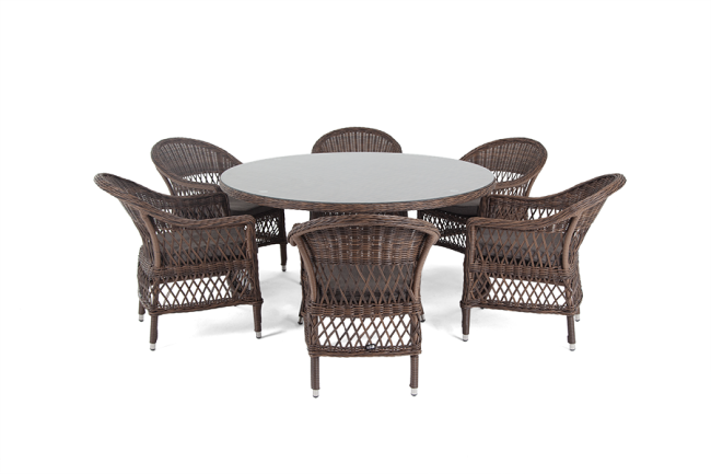 "Эспрессо - 150 S" обеденная группа плетеная, цвет коричневый