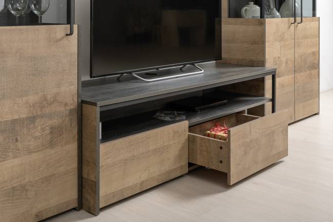 Стенка для гостиной Трувор № 111 цвет дуб гранж песочный/интра Стенка для гостиной Трувор № 111 цвет дуб гранж песочный/интра